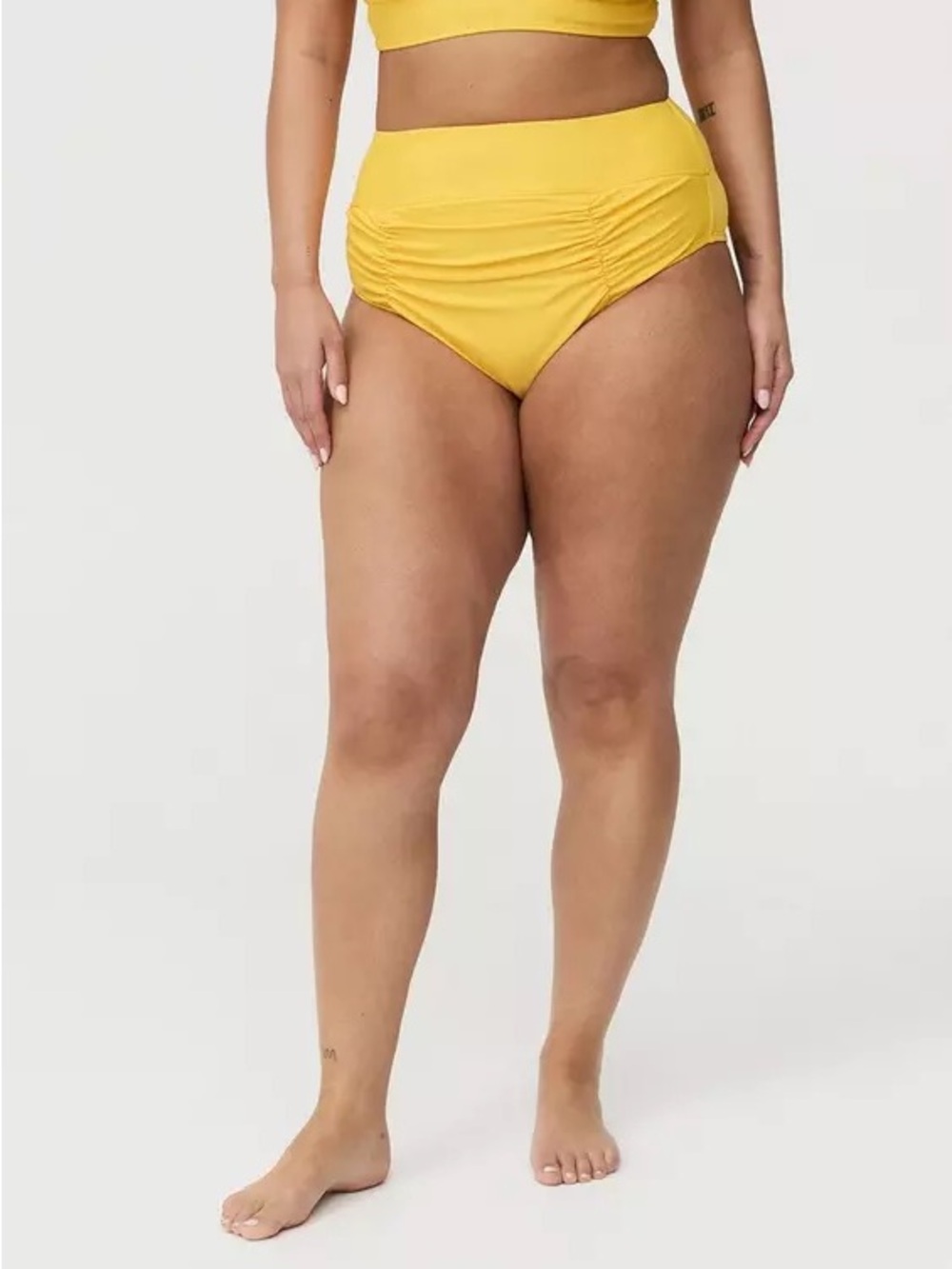 Torrid High-Rise Ruched Cheeky Swim Bottom